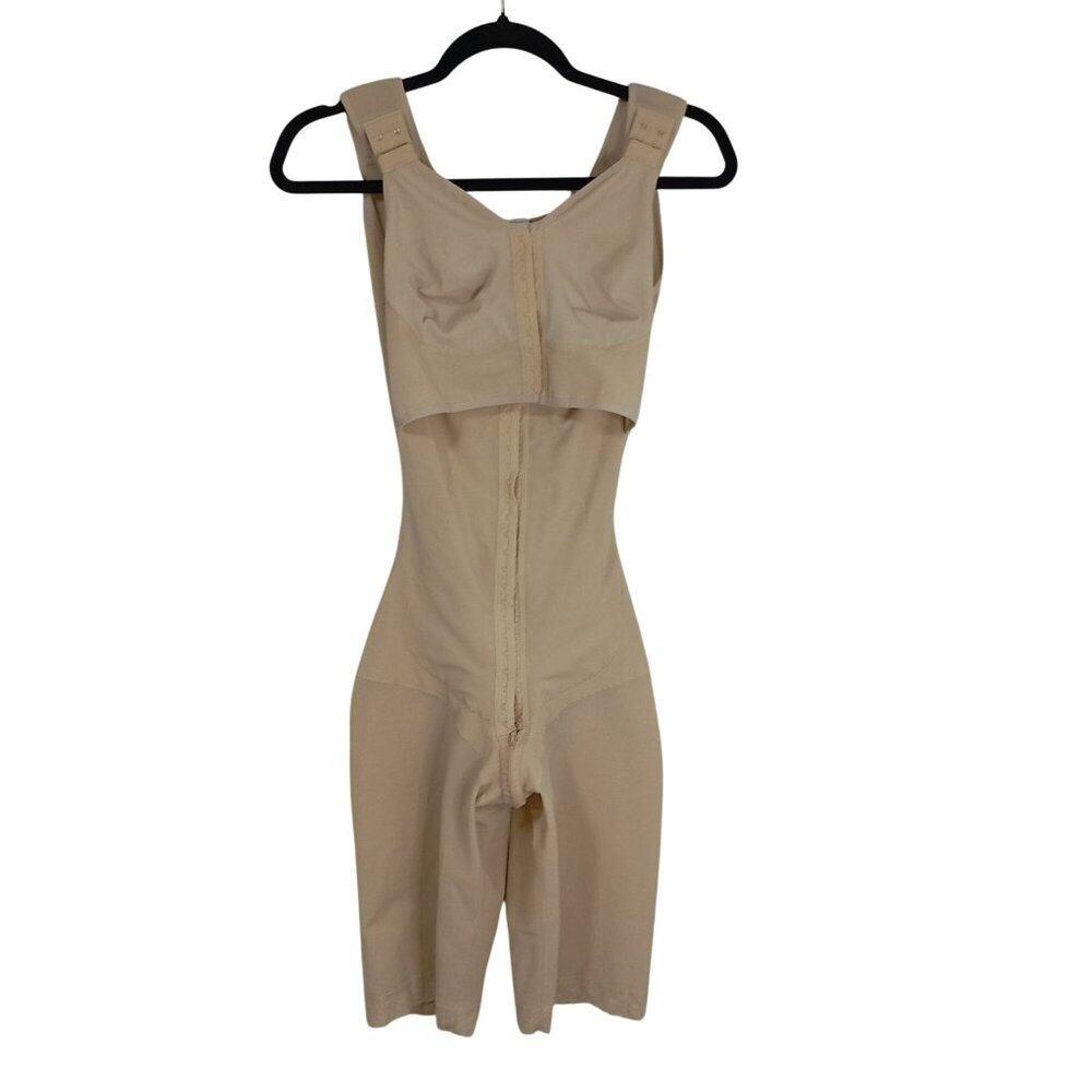 M&D Beige Full Body Shapewear With Adjustable Straps & Hook Closure Size L/G